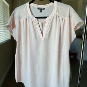 Banana Republic Factory Blouse Light Pink Medium
